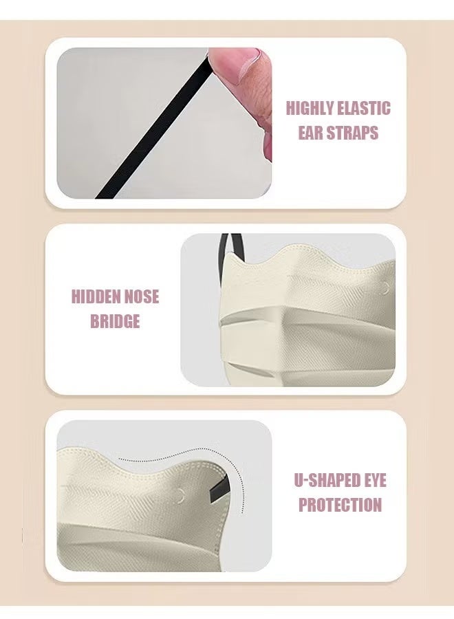 مجموعة من 40 قناعًا، غطاء وجه من القماش مقاوم للغبار والشمس (ملون) - Image 3